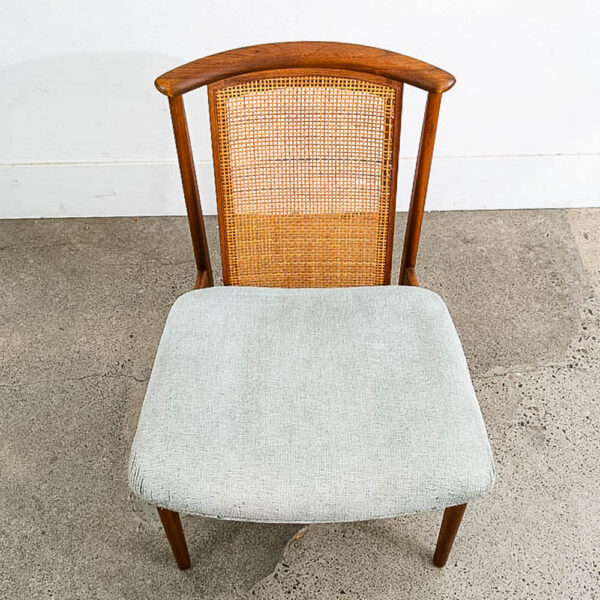 Mid Century Danish Modern Lounge Chair Folke Ohlsson Dux Sweden Cane Back Walnut - Image 6
