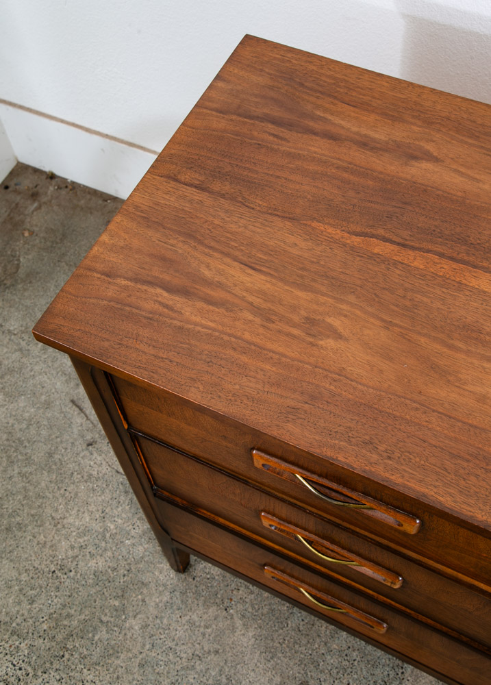 Mid Century Danish Modern Credenza Dresser Walnut 9 Drawer Danish Mcm Vintage - Image 6