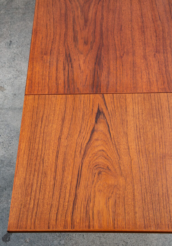 Mid Century Danish Modern Dining Table Teak Extension 2 Draw Leaf Denmark Mcm - Image 8