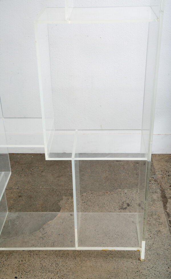 Mid Century Modern Lucite Acrylic Display Vintage Translucent Shelving 1970s Mcm - Image 5