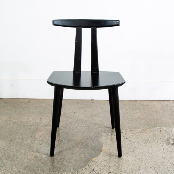 Mid Century Danish Modern Side Chair Black Wood FDB Mobler Pi Folke Palsson Mcm - Image 2