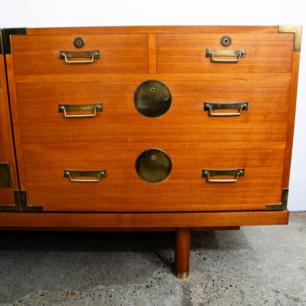 Mid Century Modern Credenza Bench Hutch Cabinet Dresser Teak Renzo Rutili Mcm - Image 9