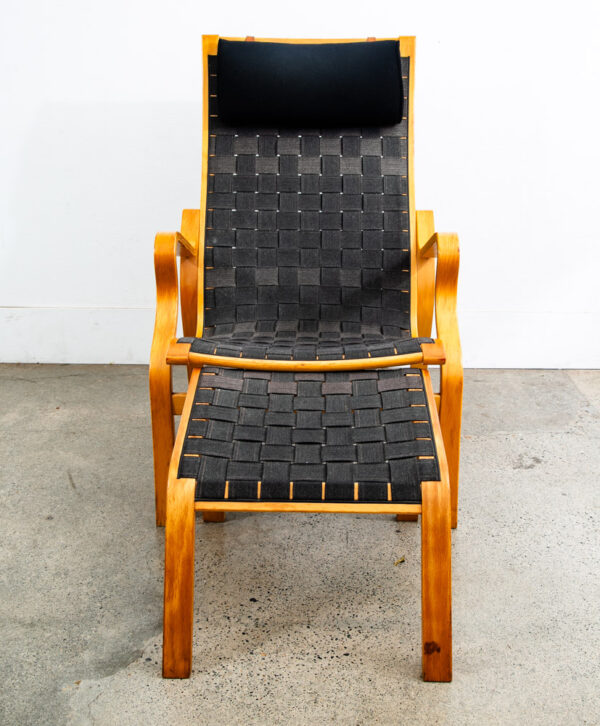 Mid Century Danish Modern Lounge Chair Set Armchair Black Finn Ostergaard Pair - Image 8