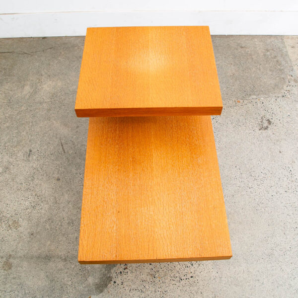 Mid Century Modern Nightstands Side Tables End Step Up Oak Mcm Vintage Blonde - Image 10