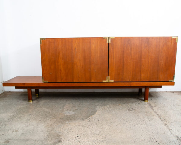 Mid Century Modern Credenza Bench Hutch Cabinet Dresser Teak Renzo Rutili Mcm - Image 5