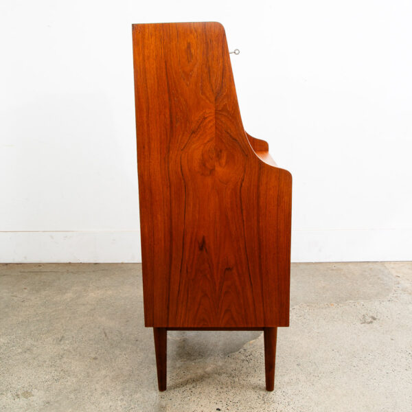 Mid Century Danish Modern Secretary Desk Bureau Denmark Teak Drawers Tibergaard - Image 4