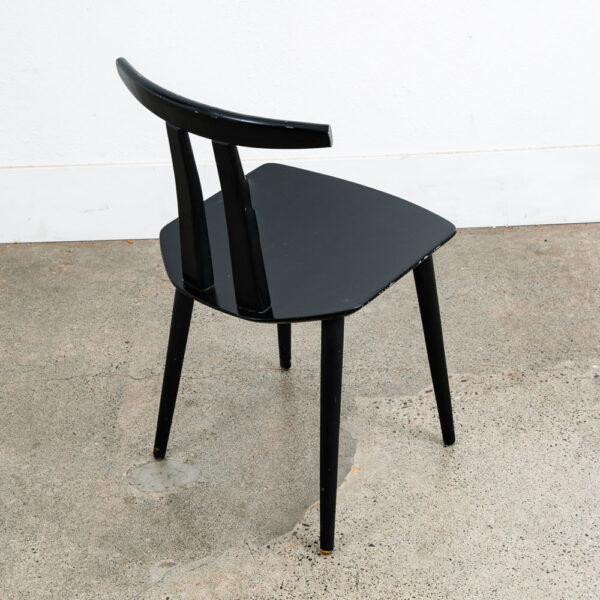 Mid Century Danish Modern Side Chair Black Wood FDB Mobler Pi Folke Palsson Mcm - Image 3