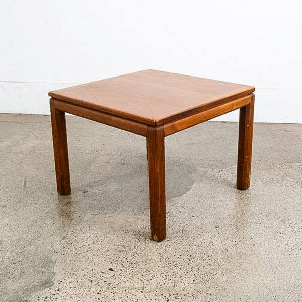 Mid Century Danish Modern End Tables Side Square Walnut Low Cube Nightstands Mcm - Image 12