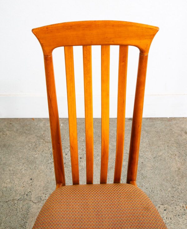 Mid Century Modern Dining Chairs Set 4 Highback Orange Rust Vintage Spindle Mcm - Image 8