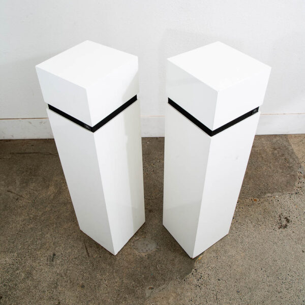 Mid Century Modern Speakers JBL Aquarius 4 IV White Speaker Set Hifi S109 Omni - Image 2