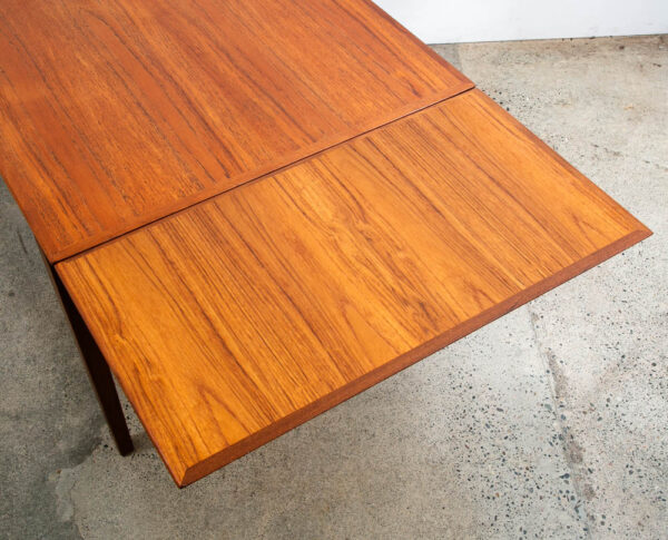 Mid Century Danish Modern Dining Table Teak Extension 2 Draw Leaf Denmark Mcm - Image 11