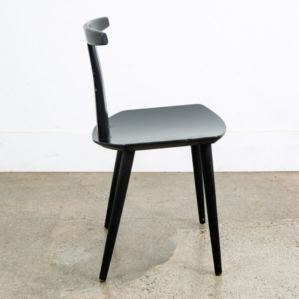 Mid Century Danish Modern Side Chair Black Wood FDB Mobler Pi Folke Palsson Mcm - Image 4