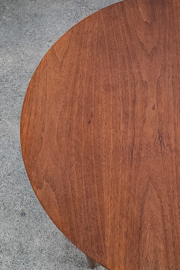 Mid Century Modern End Table Side Round Heritage Henredon Walnut Vintage Mcm - Image 6