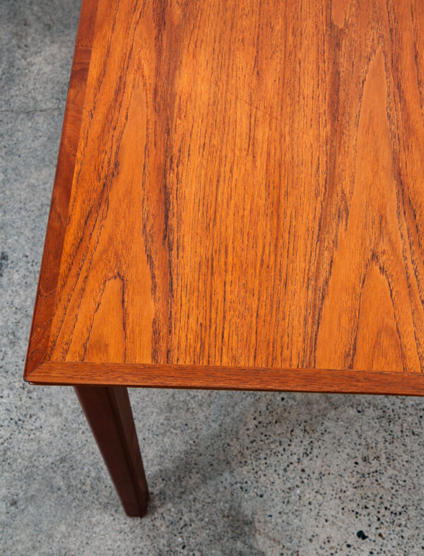Mid Century Danish Modern Dining Table Teak Extension 2 Draw Leaf Denmark Mcm - Image 8