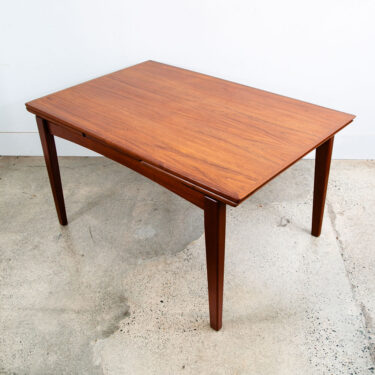 Mid Century Danish Modern Dining Table Teak Extension 2 Draw Leaf Denmark Mcm