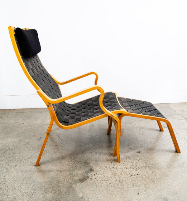 Mid Century Danish Modern Lounge Chair Set Armchair Black Finn Ostergaard Pair - Image 5