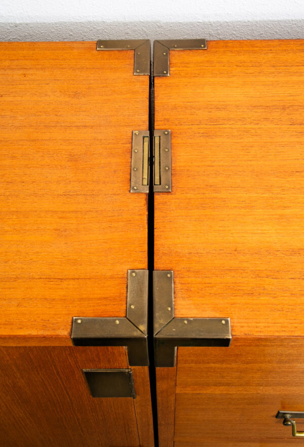 Mid Century Modern Credenza Bench Hutch Cabinet Dresser Teak Renzo Rutili Mcm - Image 11