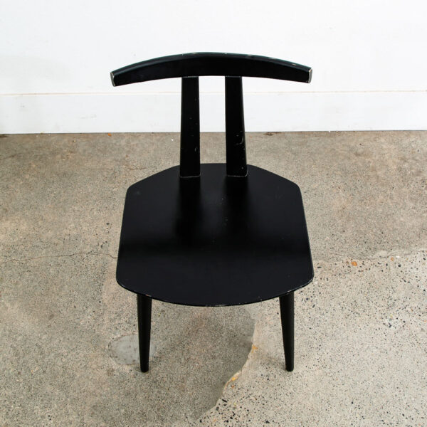 Mid Century Danish Modern Side Chair Black Wood FDB Mobler Pi Folke Palsson Mcm - Image 5