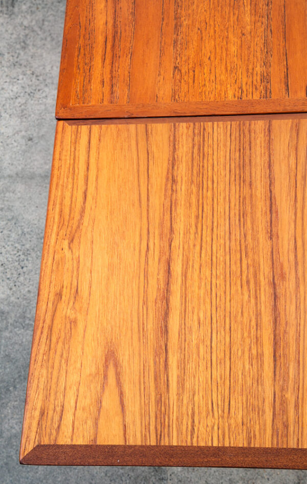 Mid Century Danish Modern Dining Table Teak Extension 2 Draw Leaf Denmark Mcm - Image 12