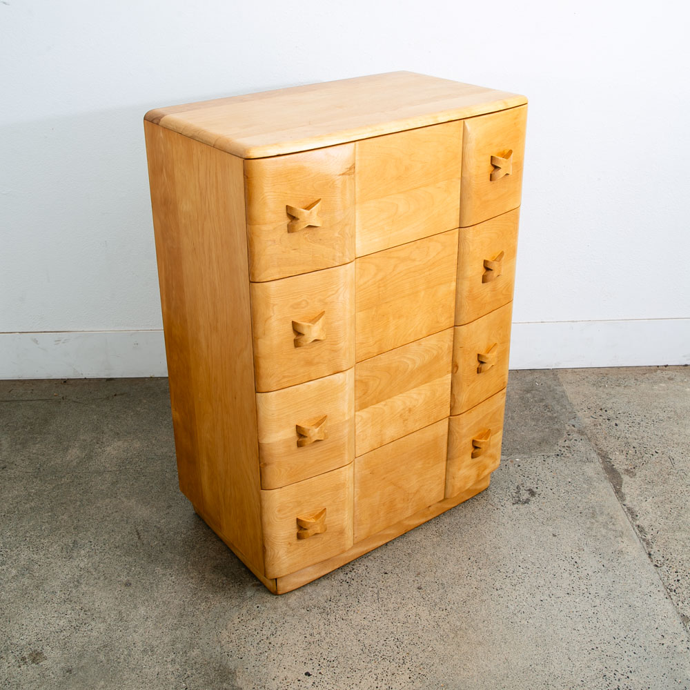 Mid Century Modern Highboy Dresser Maple 4 Drawer Heywood Wakefield Rio Vintage - Image 10