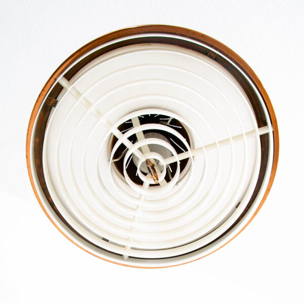 Mid Century Danish Modern Pendant Ceiling Lamp Light Copper Hanging Denmark Mcm - Image 2