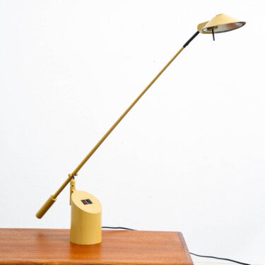 Mid Century Modern Table Lamp Robert Sonneman Kovacs Feather Light Tan Post Mcm