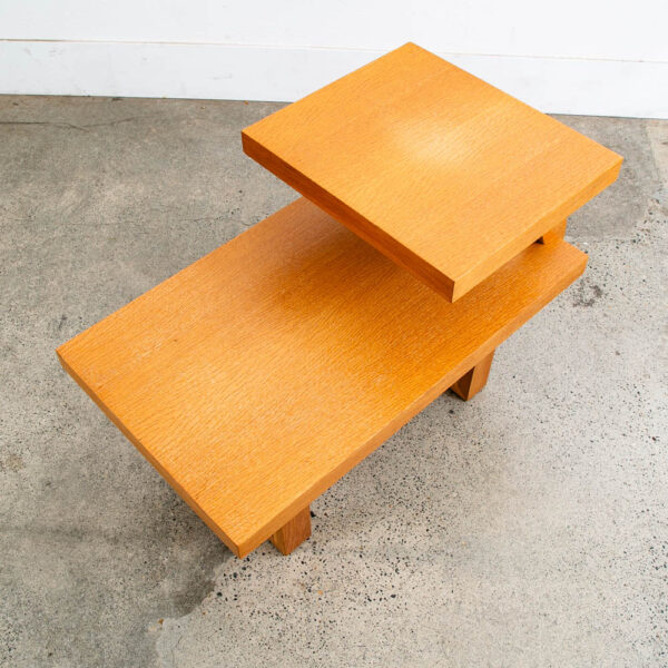 Mid Century Modern Nightstands Side Tables End Step Up Oak Mcm Vintage Blonde - Image 7