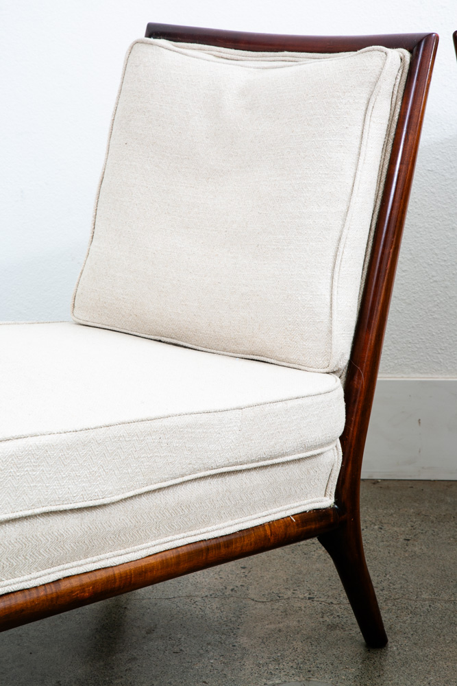 Mid Century Modern Lounge Chairs Slipper T.H. Robsjohn-Gibbings Widdicomb White - Image 10