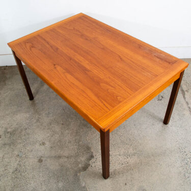Mid Century Danish Modern Dining Table Teak Extension Draw Leaf NM Ansager Mobler