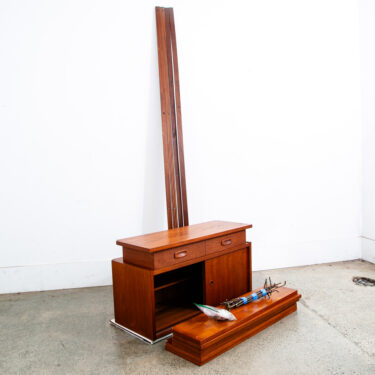 Mid Century Danish Modern Wall Unit 3 bay Teak HG Hansen Guldborg Modular Cado