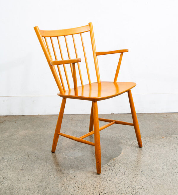 Mid Century Danish Modern Side Chair Armchair Wood FDB J42 Borge Mogensen Mcm - Image 9