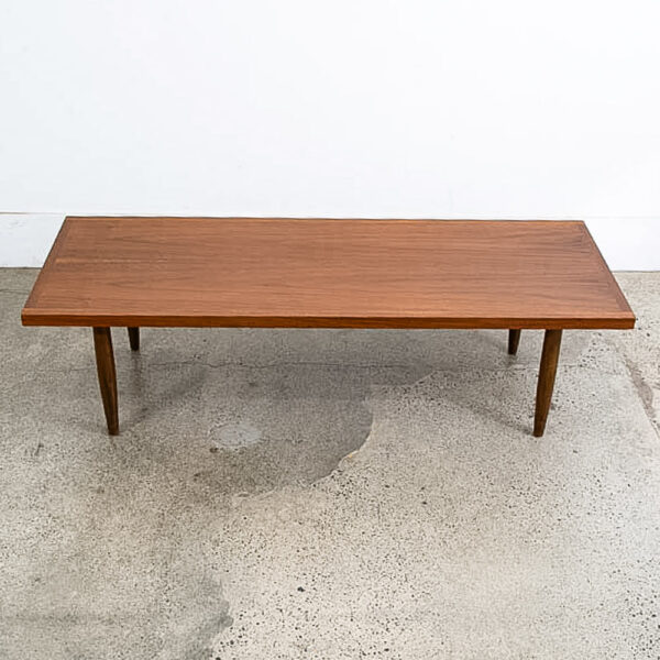 Mid Century Modern Coffee Table American Martinsville Walnut Surfboard Merton Gershun - Image 2