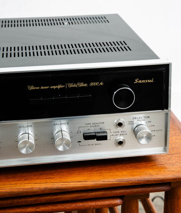 Vintage Sansui Reciever 5000A Solid State Black Case Stereo Tuner Amplifier Amp - Image 9