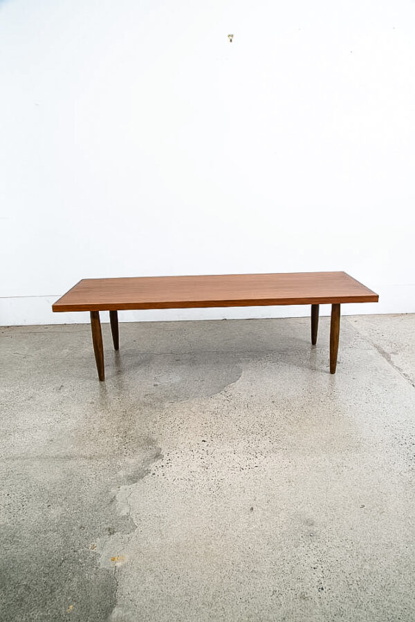 Mid Century Modern Coffee Table American Martinsville Walnut Surfboard Merton Gershun - Image 3