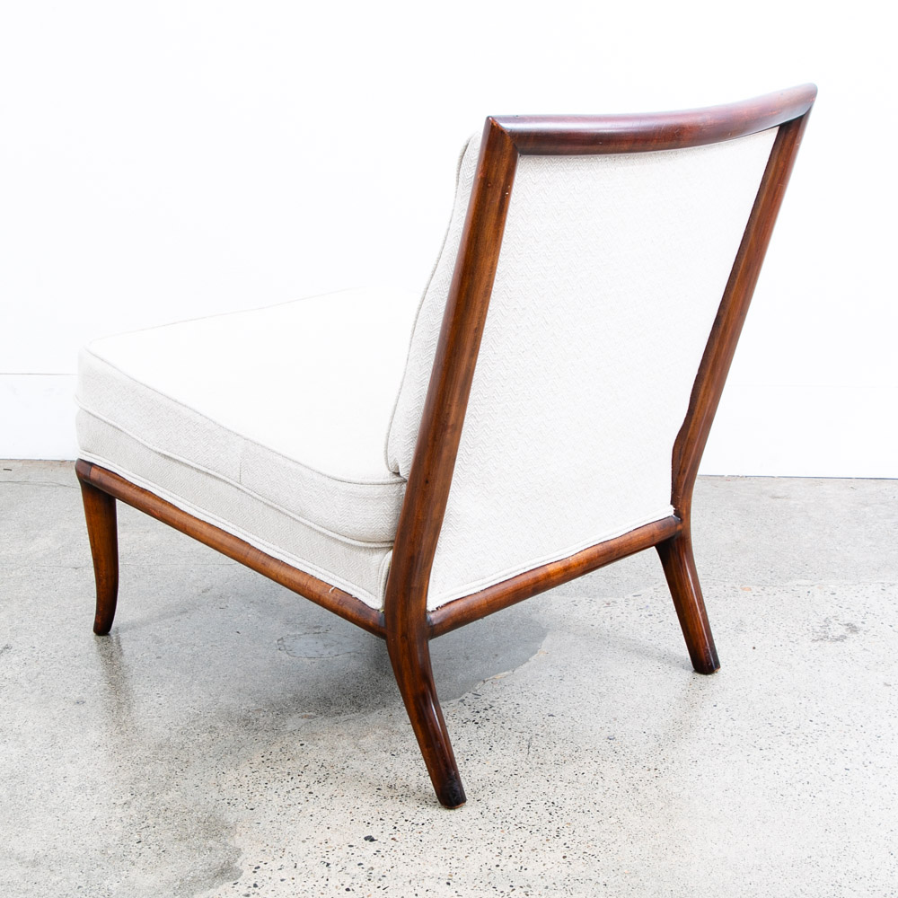 Mid Century Modern Lounge Chairs Slipper T.H. Robsjohn-Gibbings Widdicomb White - Image 5