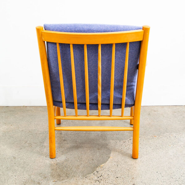 Mid Century Danish Modern Lounge chair Ole Erik Jorgensen Purple Fabric Wood Mcm - Image 6