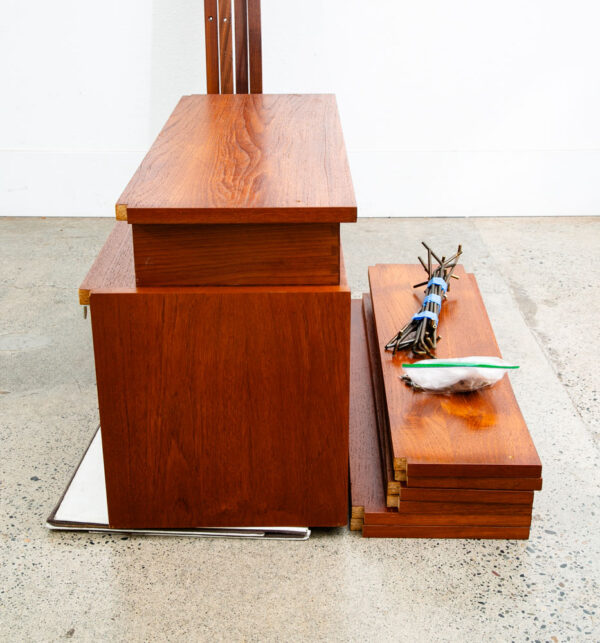Mid Century Danish Modern Wall Unit 3 bay Teak HG Hansen Guldborg Modular Cado - Image 5