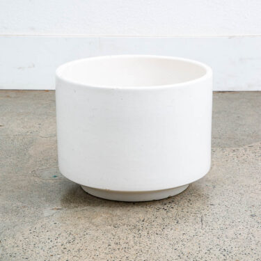 Mid Century Modern Planter White Gainey Ceramic Round Mcm 13.5" D Vintage Mcm