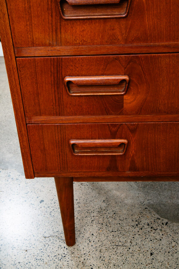 Mid Century Danish Modern Secretary Desk Bureau Denmark Teak Drawers Tibergaard - Image 8