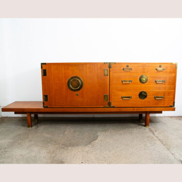 Mid Century Modern Credenza Bench Hutch Cabinet Dresser Teak Renzo Rutili Mcm