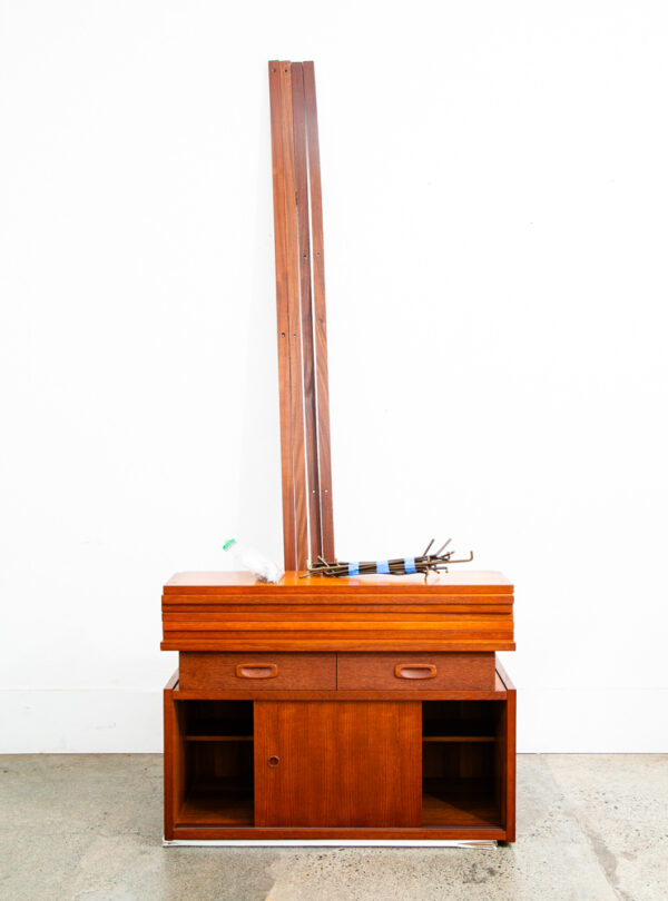 Mid Century Danish Modern Wall Unit 3 bay Teak HG Hansen Guldborg Modular Cado - Image 2
