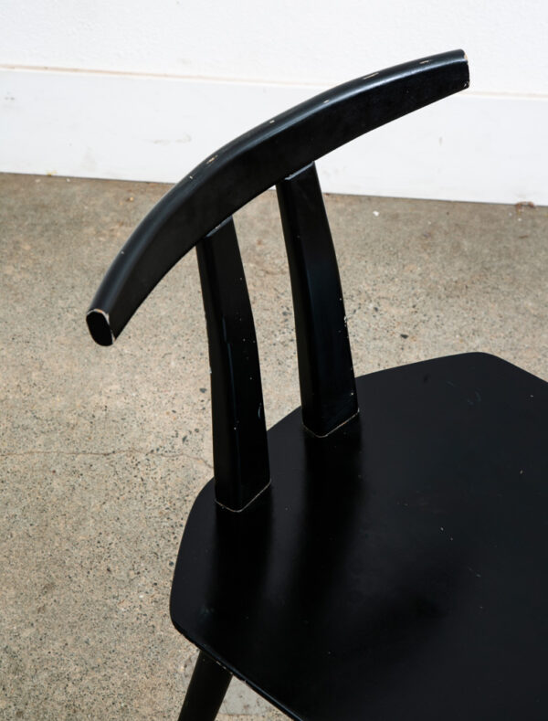 Mid Century Danish Modern Side Chair Black Wood FDB Mobler Pi Folke Palsson Mcm - Image 6
