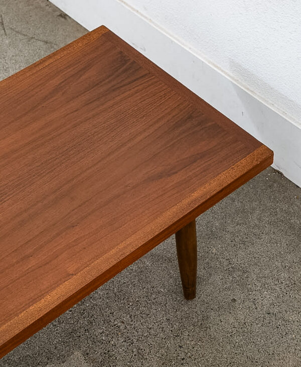 Mid Century Modern Coffee Table American Martinsville Walnut Surfboard Merton Gershun - Image 6