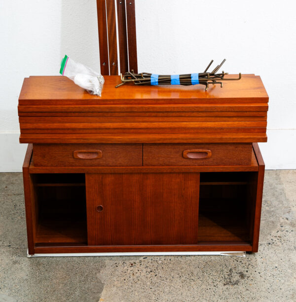 Mid Century Danish Modern Wall Unit 3 bay Teak HG Hansen Guldborg Modular Cado - Image 7
