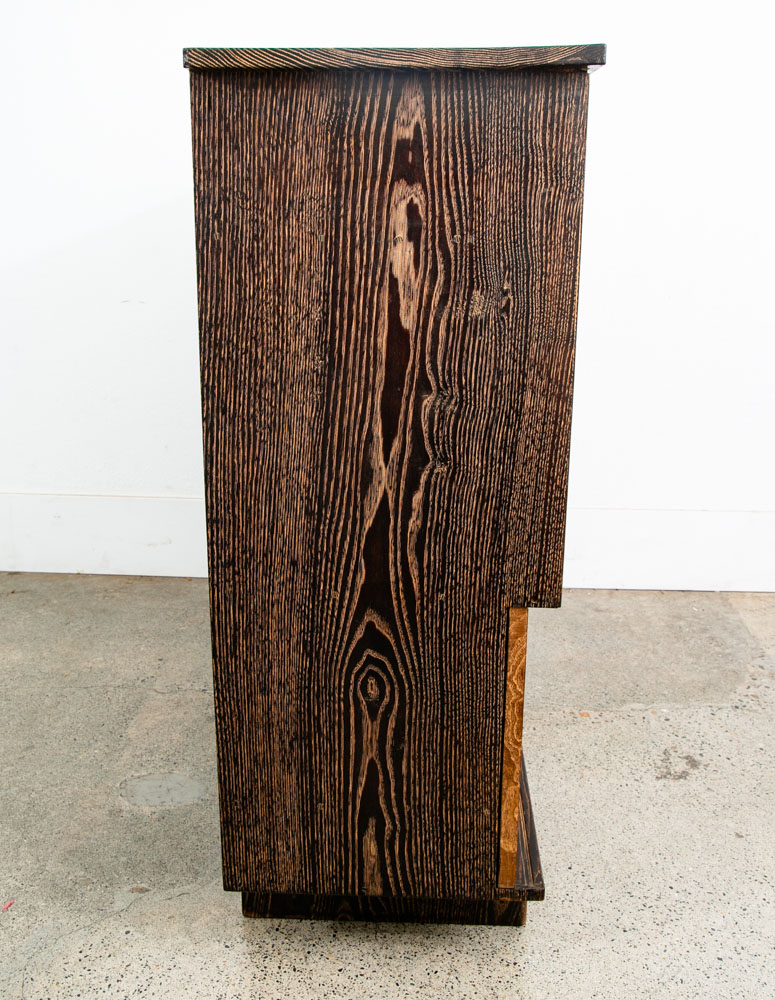 Vintage Cha Tansu Tea Cabinet Japanese Sliding Door Japan Custom Keyaki Wood - Image 4