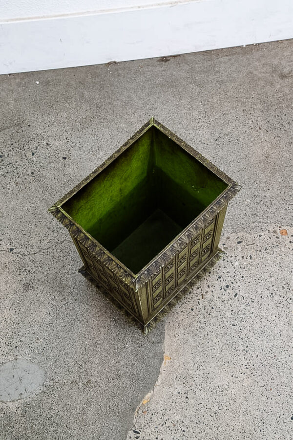 Mid Century Danish Modern Wastebasket Trash Can Bin Paper Basket Green Waste 70s - Image 11