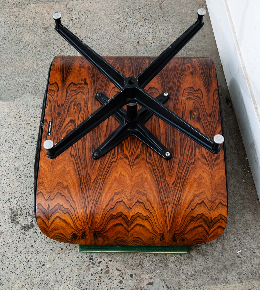 Mid Century Modern Lounge Chair Set Eames Herman Miller 670/671 Rosewood Pair - Image 12