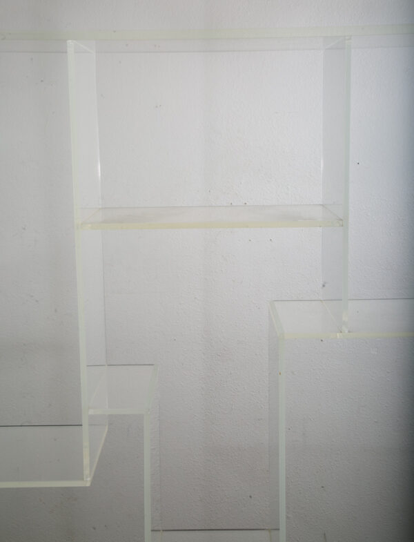 Mid Century Modern Lucite Acrylic Display Vintage Translucent Shelving 1970s Mcm - Image 2
