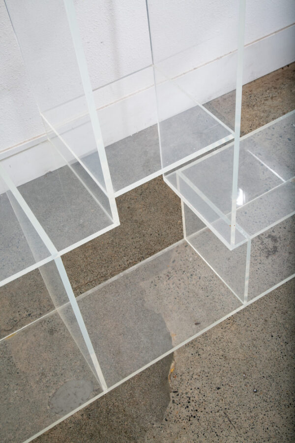 Mid Century Modern Lucite Acrylic Display Vintage Translucent Shelving 1970s Mcm - Image 8