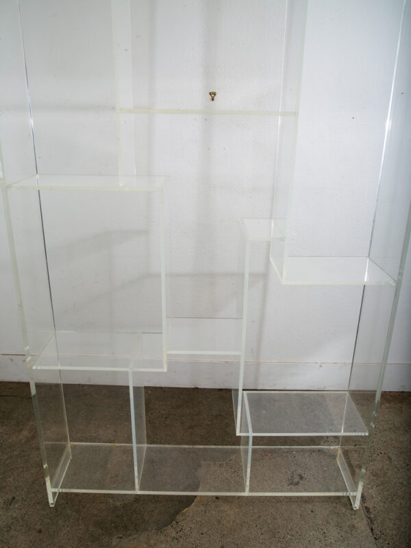Mid Century Modern Lucite Acrylic Display Vintage Translucent Shelving 1970s Mcm - Image 11